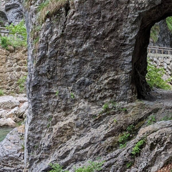 Paysage de la gorge de Dovžan avec falaises et rivière