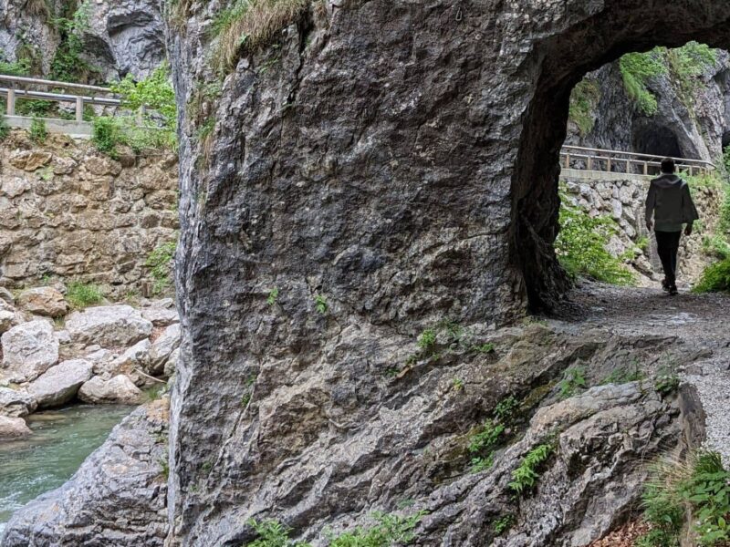 Paysage de la gorge de Dovžan avec falaises et rivière