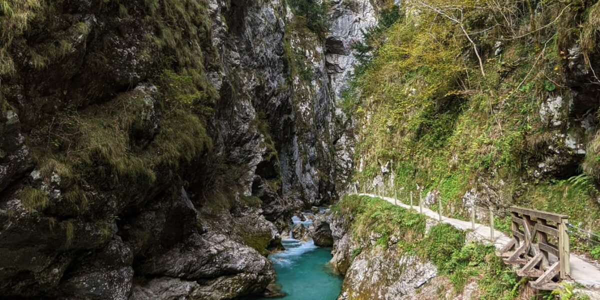 Vue sur la gorge de Tolmin, Slovénie