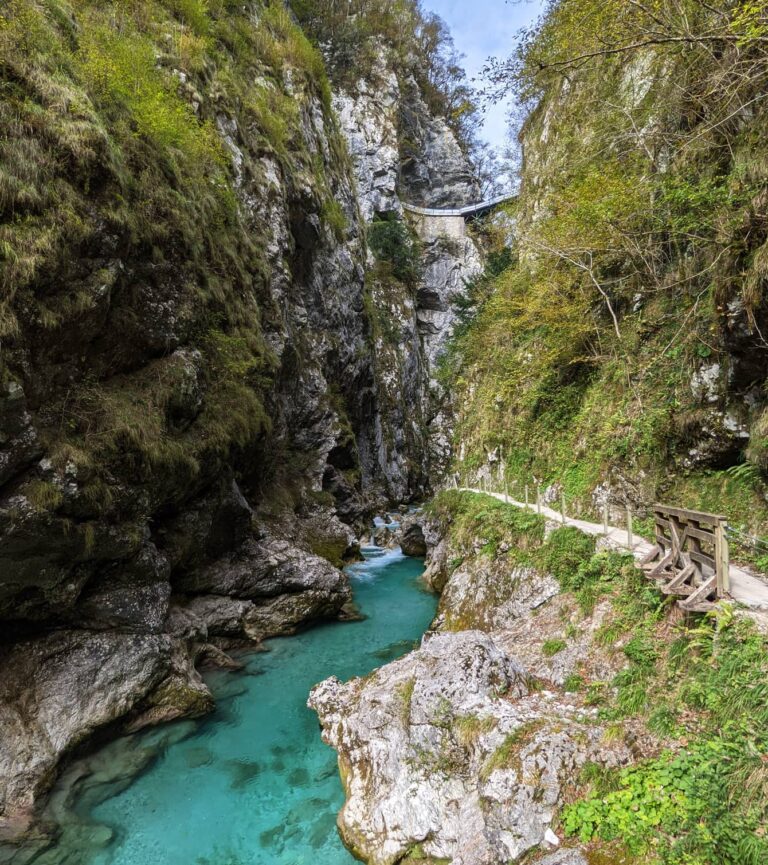 Vue sur la gorge de Tolmin, Slovénie