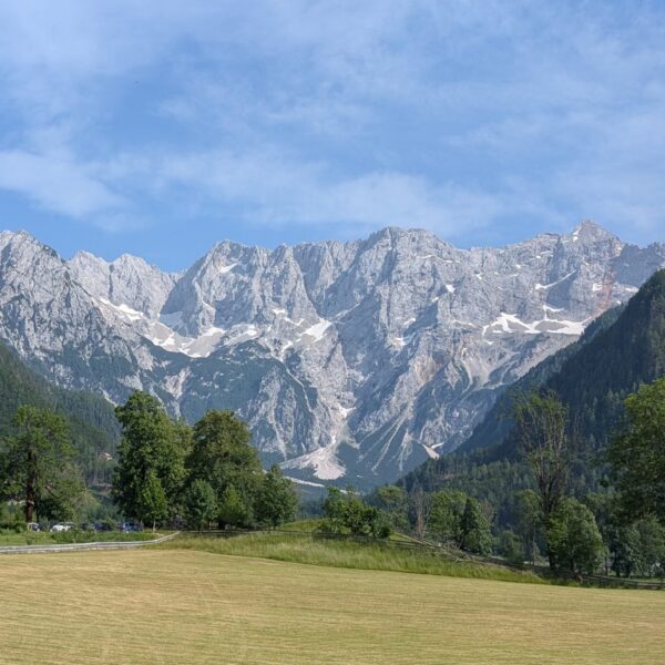 Collines vertes, forêts et nature en Slovénie avec un randonneur
