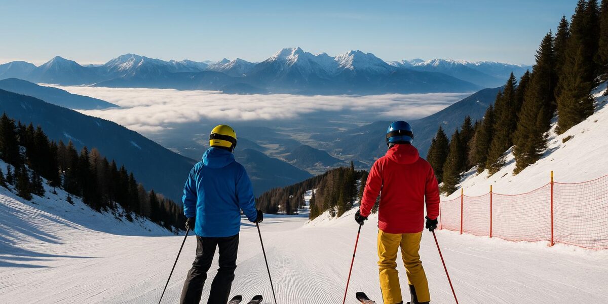 Vue sur la station de ski de Krvavec en Slovénie