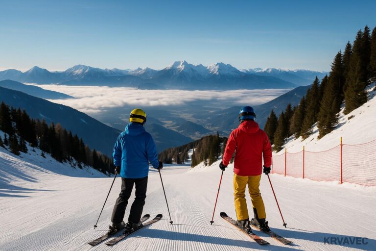 Vue sur la station de ski de Krvavec en Slovénie