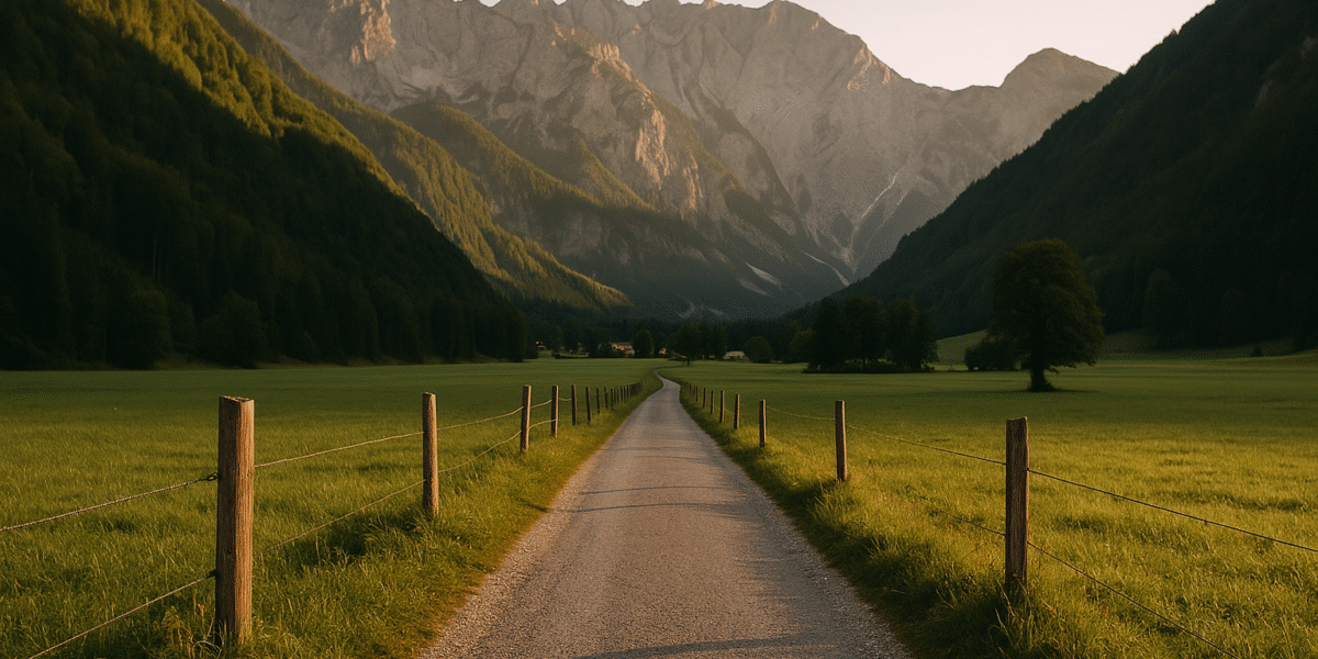 Vallée alpine de Logarska Dolina en Slovénie – montagnes, verdure et nature sauvage