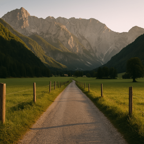 Vallée alpine de Logarska Dolina en Slovénie – montagnes, verdure et nature sauvage